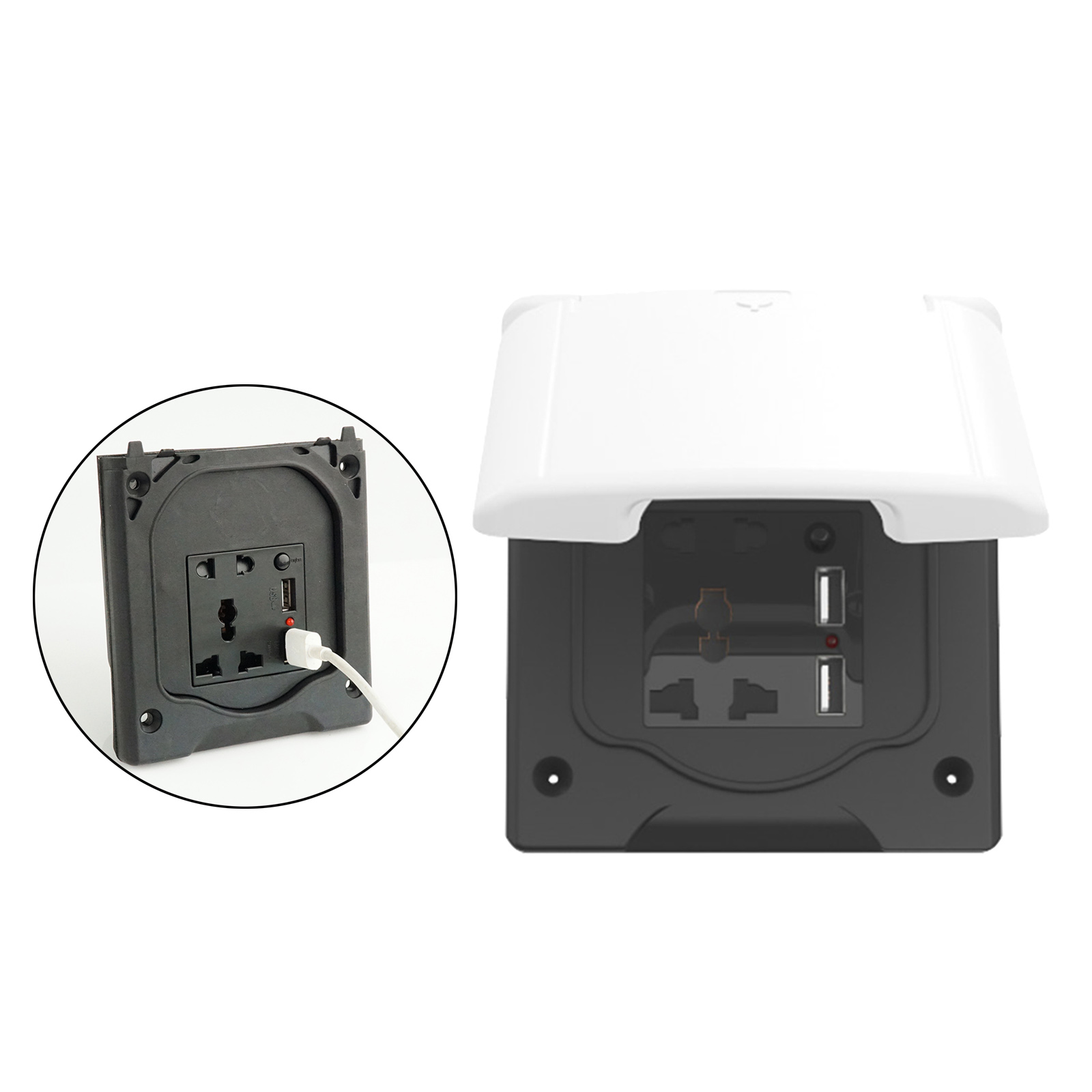 RV Power Outlet Box 10A IP44 Electrical Box for Campers Car Charger Adapter
