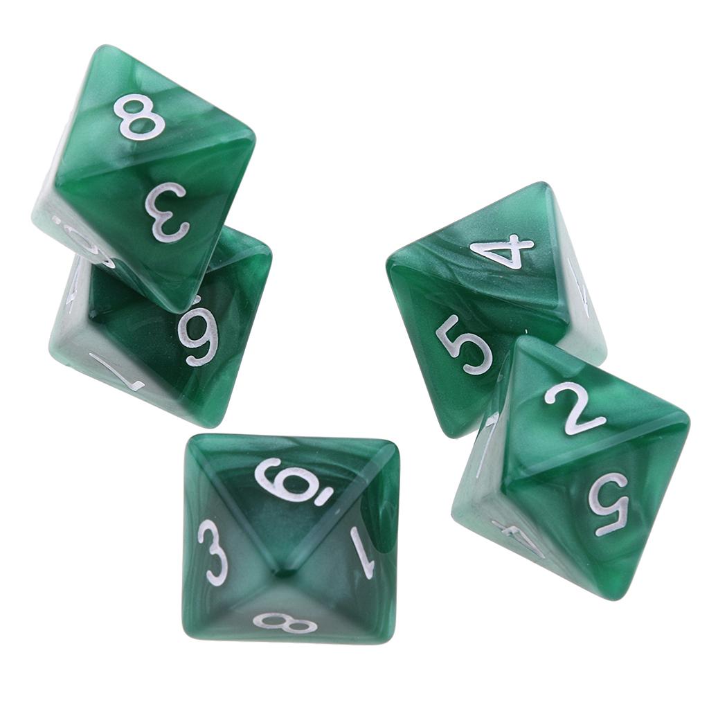 40pcs 8 Sided Dice D8 Polyhedral Dice for Party Table Games