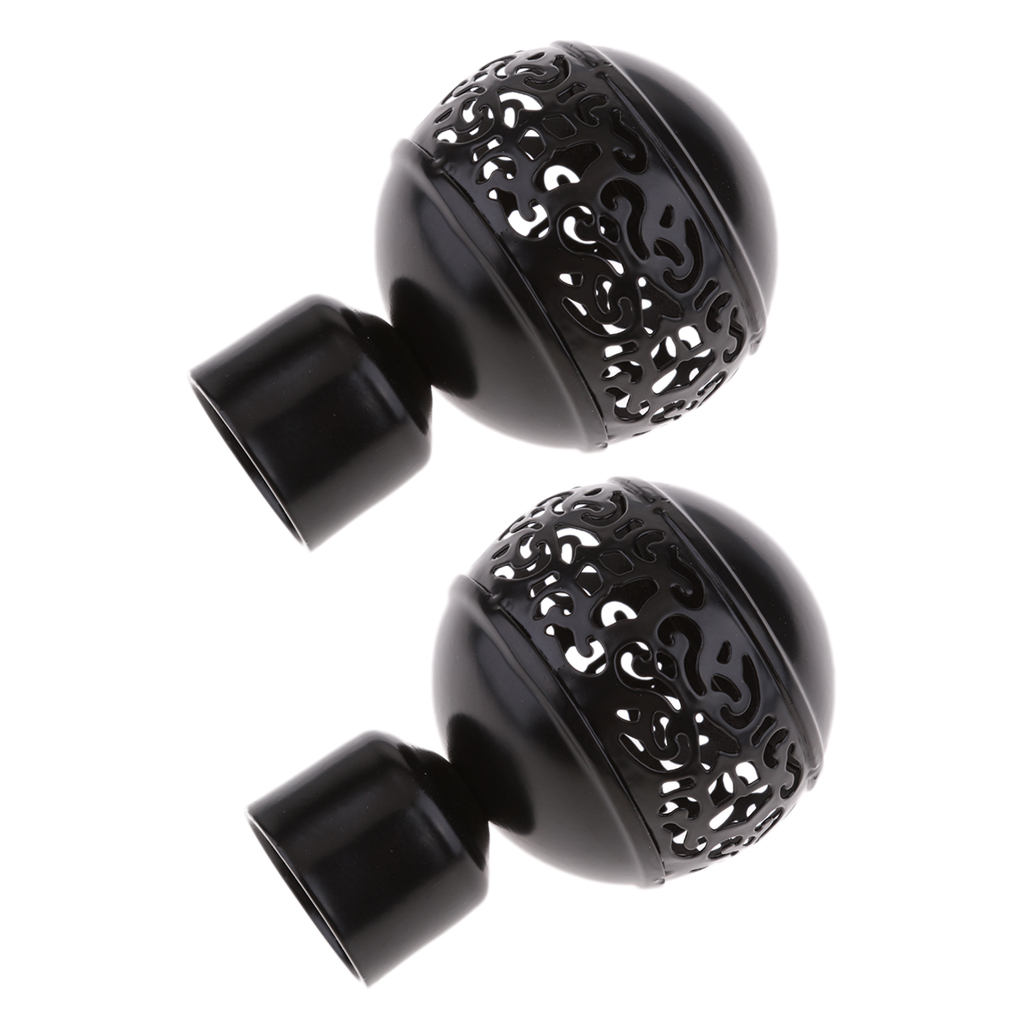 1 Pair Metal Drapery Curtain Rod Ends Caps Finials for 22mm/ 28mm Dia