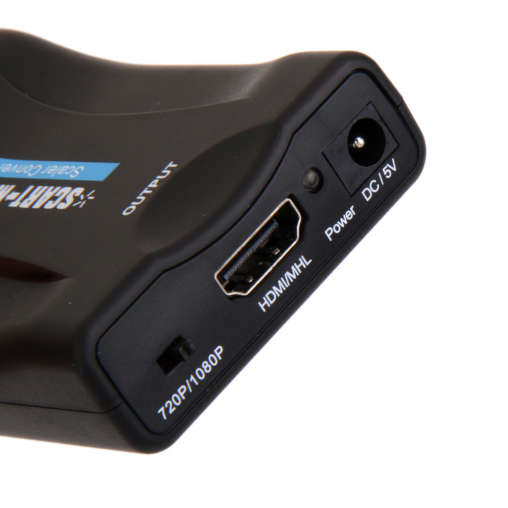 SCART to HDMI 720P 1080P 60Hz HD Video Converter Scaler Box - EU Plug