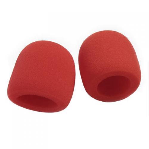 2PCS Microphone Foam Cover - Red