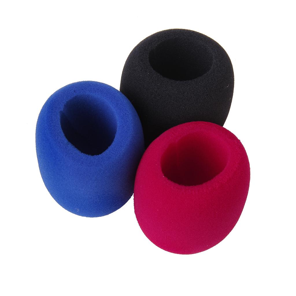 2X 2PCS RED Quality Studio Microphone Foam Cover Mic Wind Shield 6mm
