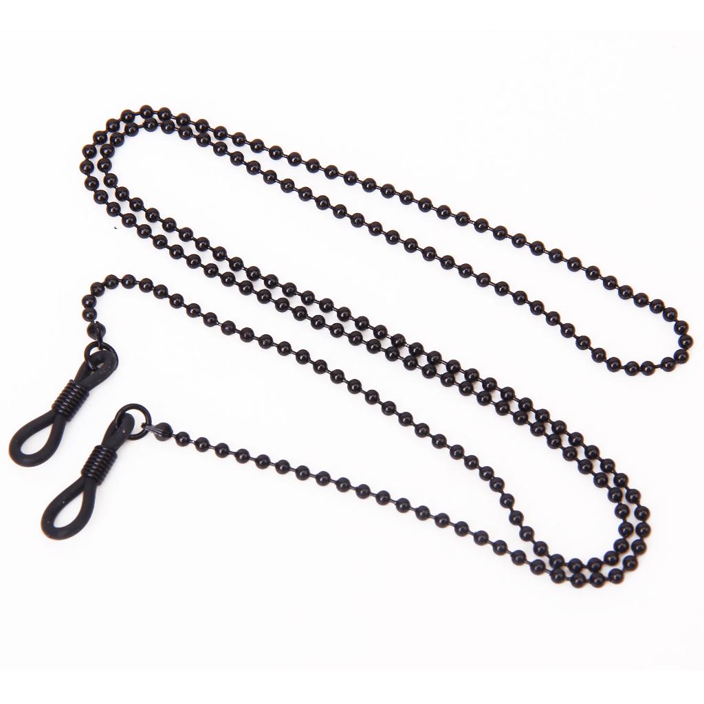 Fashion Electrophoresis Copper Glasses Chain -Black