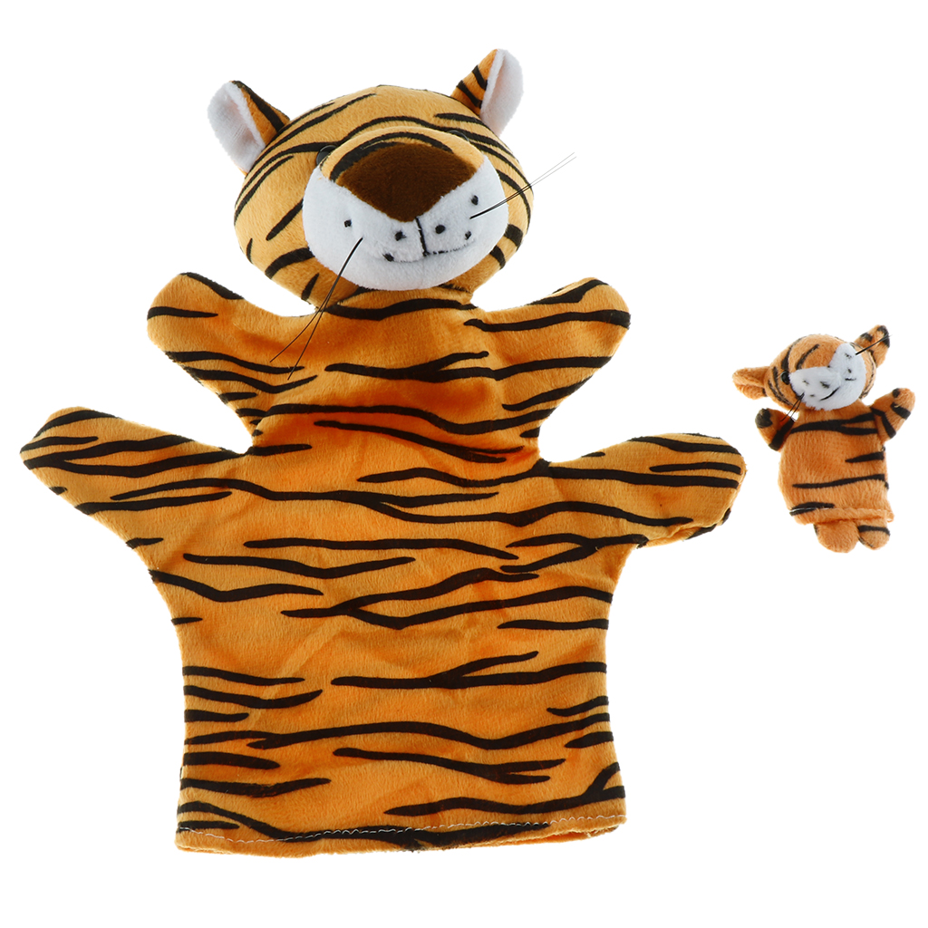 Orange Tiger Hand Puppet Finger Puppet 