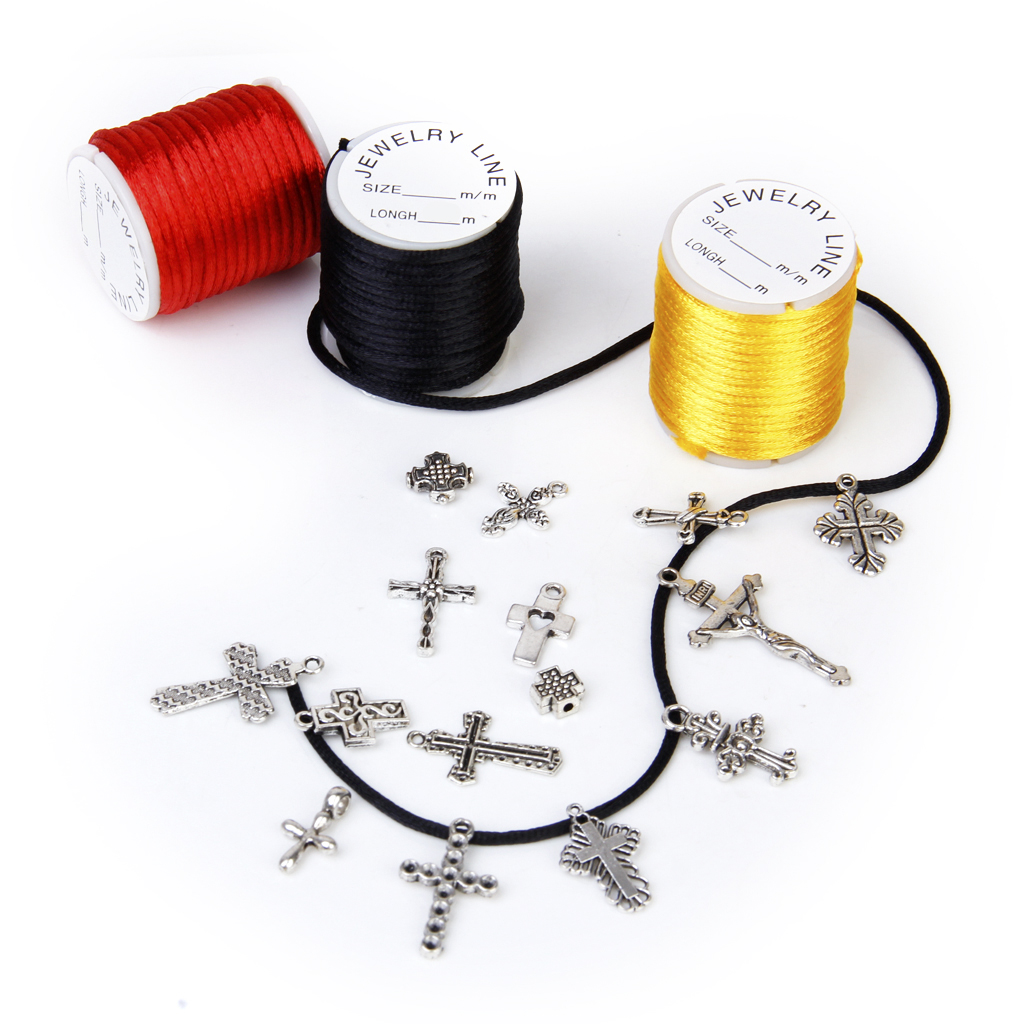 10 Rolls Mixed Color Nylon Cord Beading Thread String 2mm DIY Jewellery Making