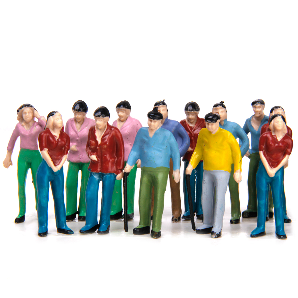 Approx.50pcs Hand Painted Model Train People Figures Scale 1:42