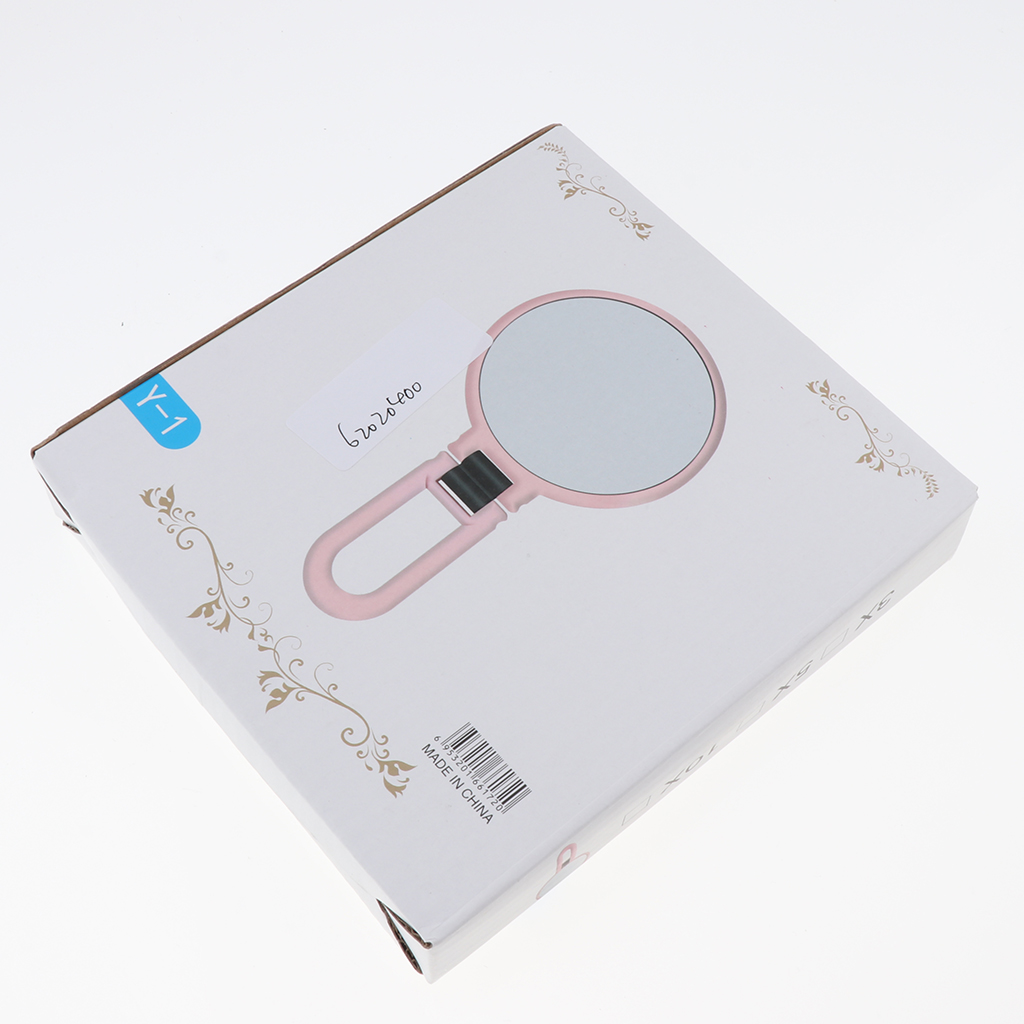 Portable Double Sided Round Handheld Magnifying Makeup Mirror 2X Magnify