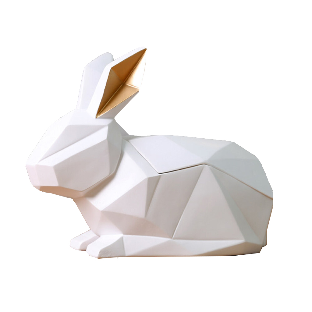 Cute Rabbit Shaped Tissue Box Holder, Napkin Holder Paper Case White