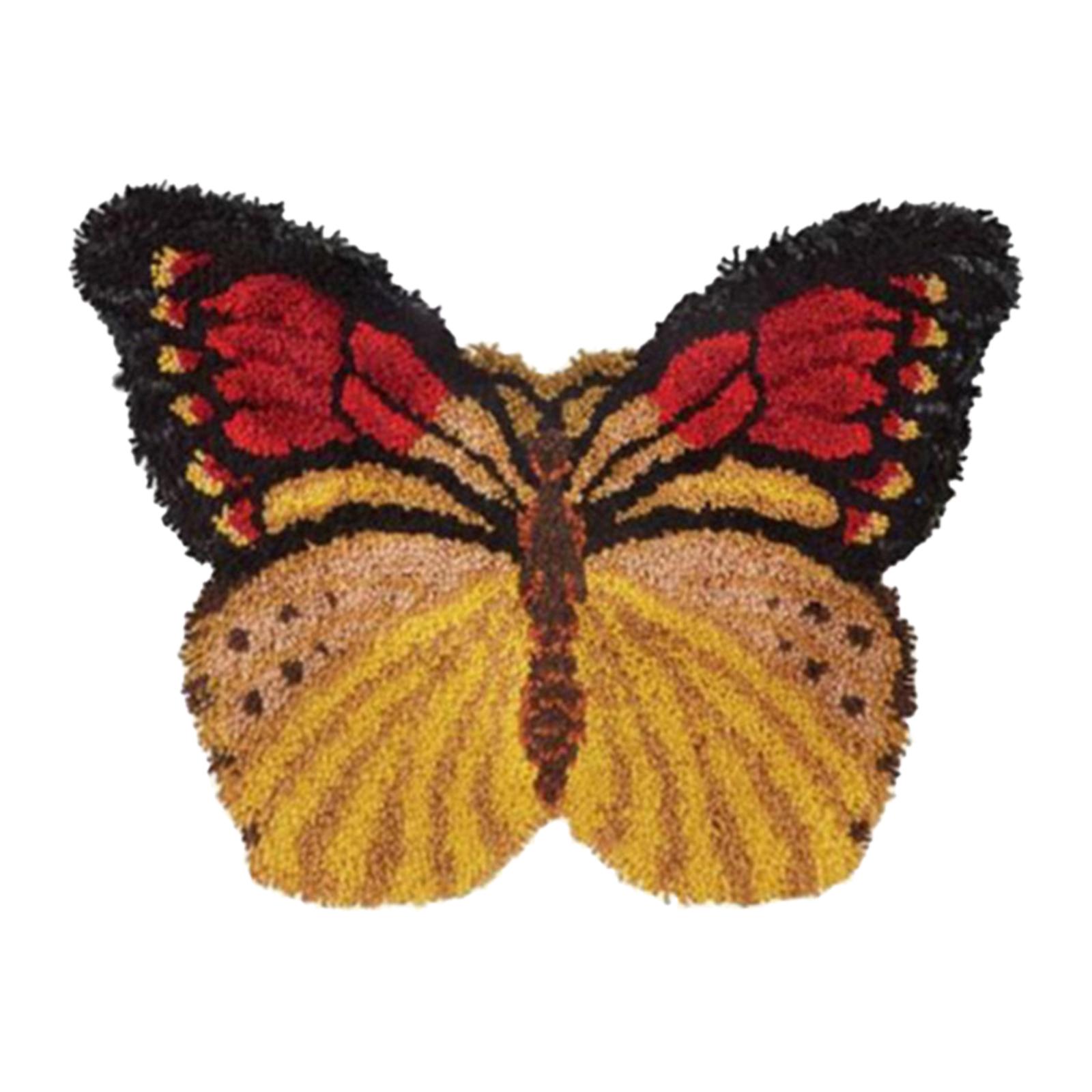 Latch Hook Carpet Kit Butterfly Shaped