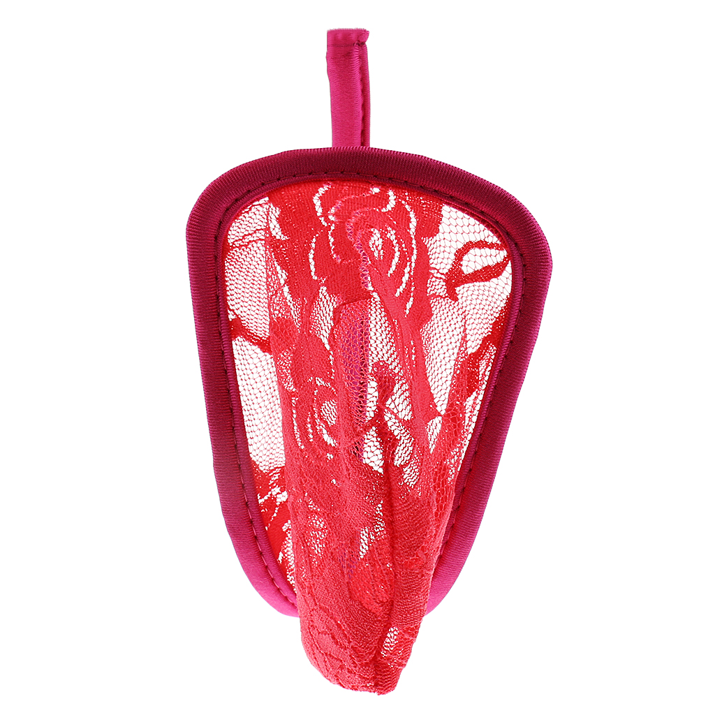 Pink Lace C-string Sexy Thong Invisible Underwear Panty for Men