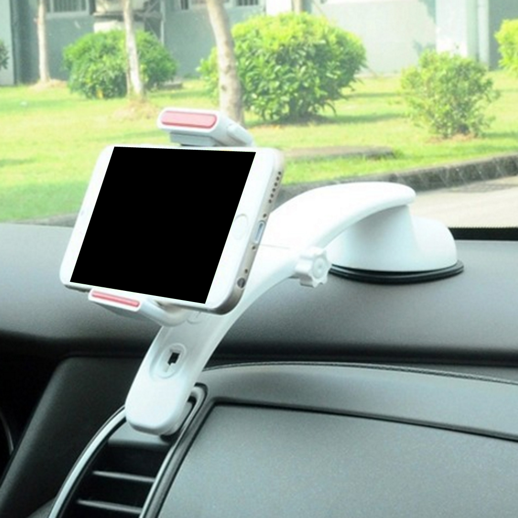 360Degree Universal In Car Dashboard Cell Phone GPS Mount Holder Stand White