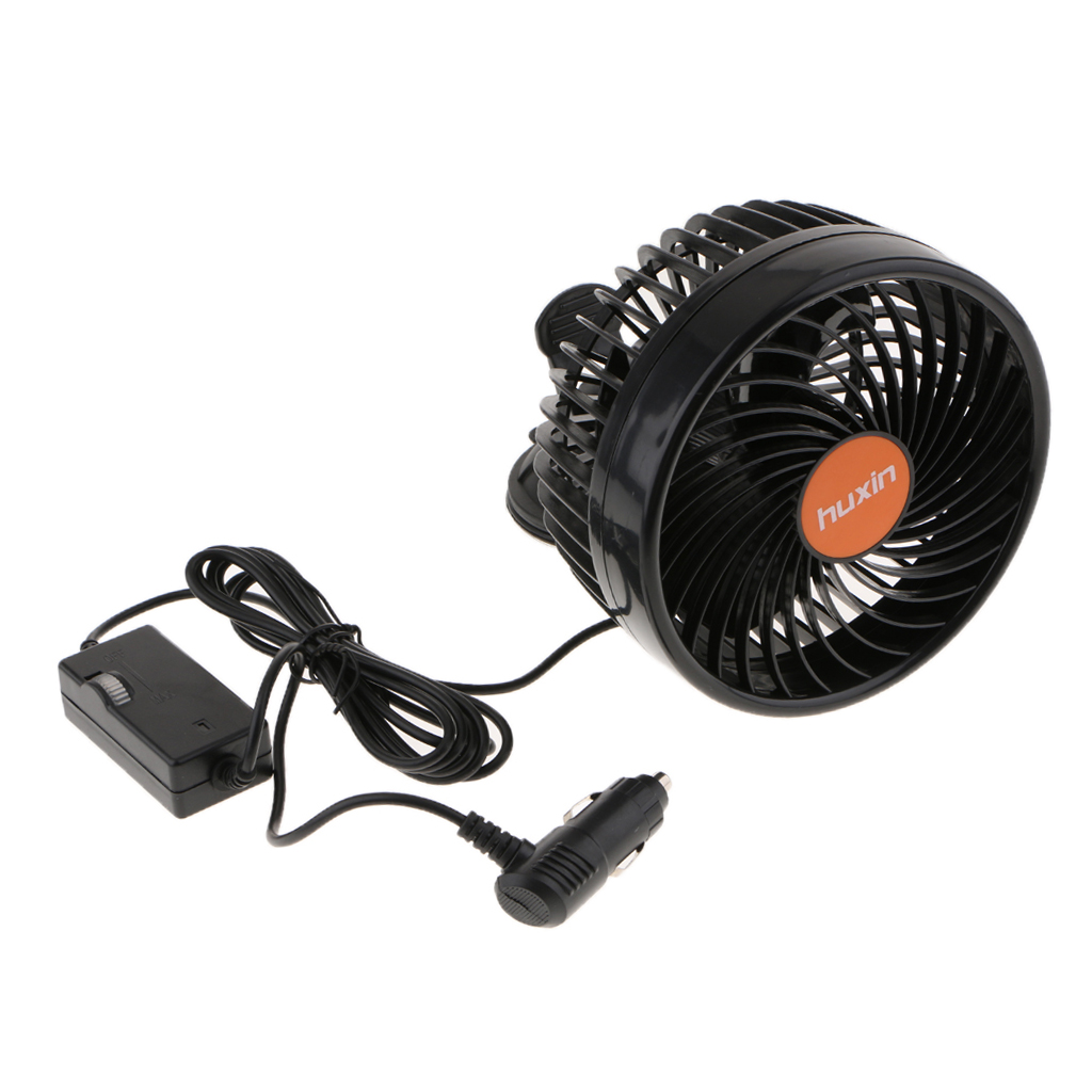 6'' ABS Plastic 24V Car SUV ATV Van Windshield Electric Fan Cooling System Suction Cup
