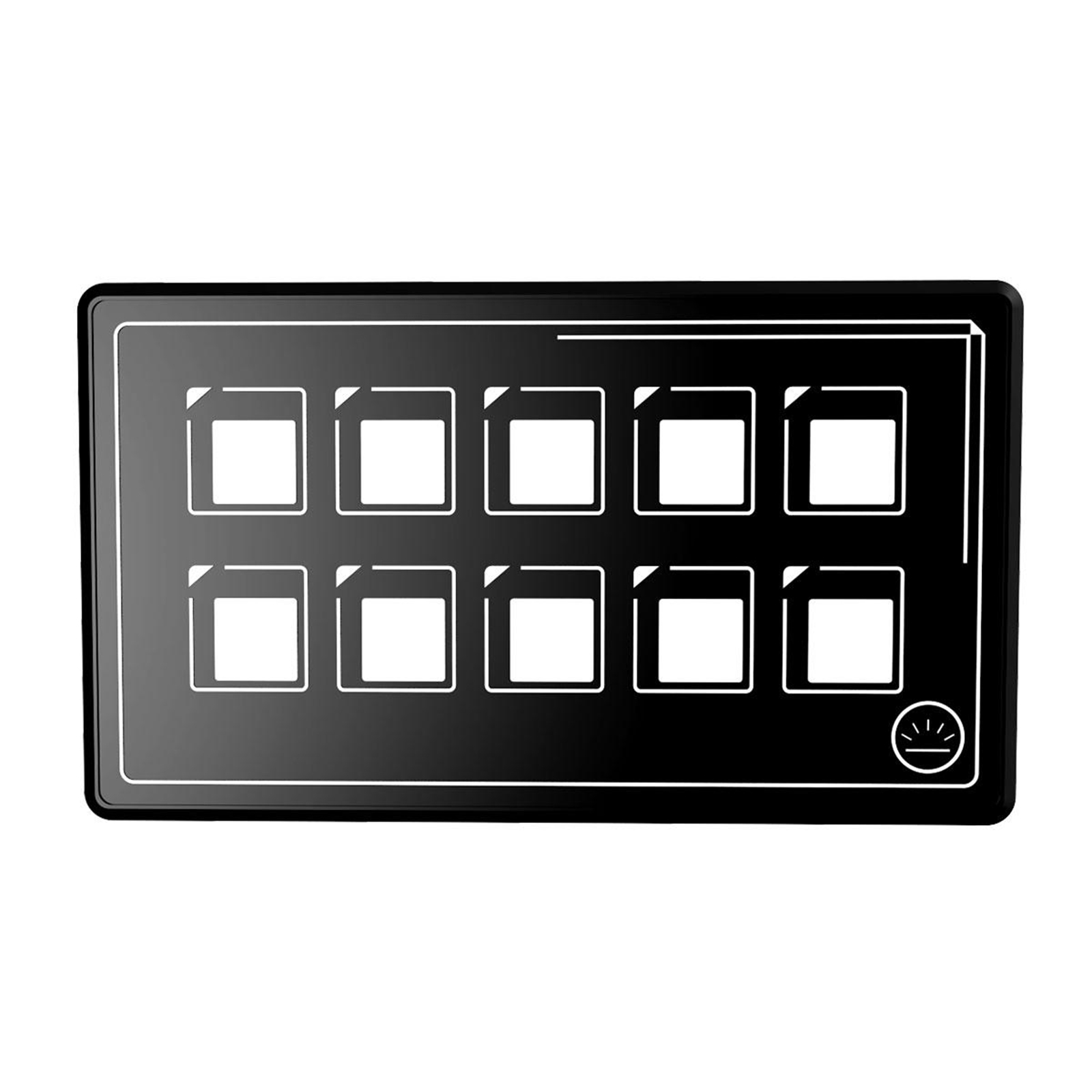 10P Membrane Control Switch Panel w/Backlight APP Control IP67 Waterproof