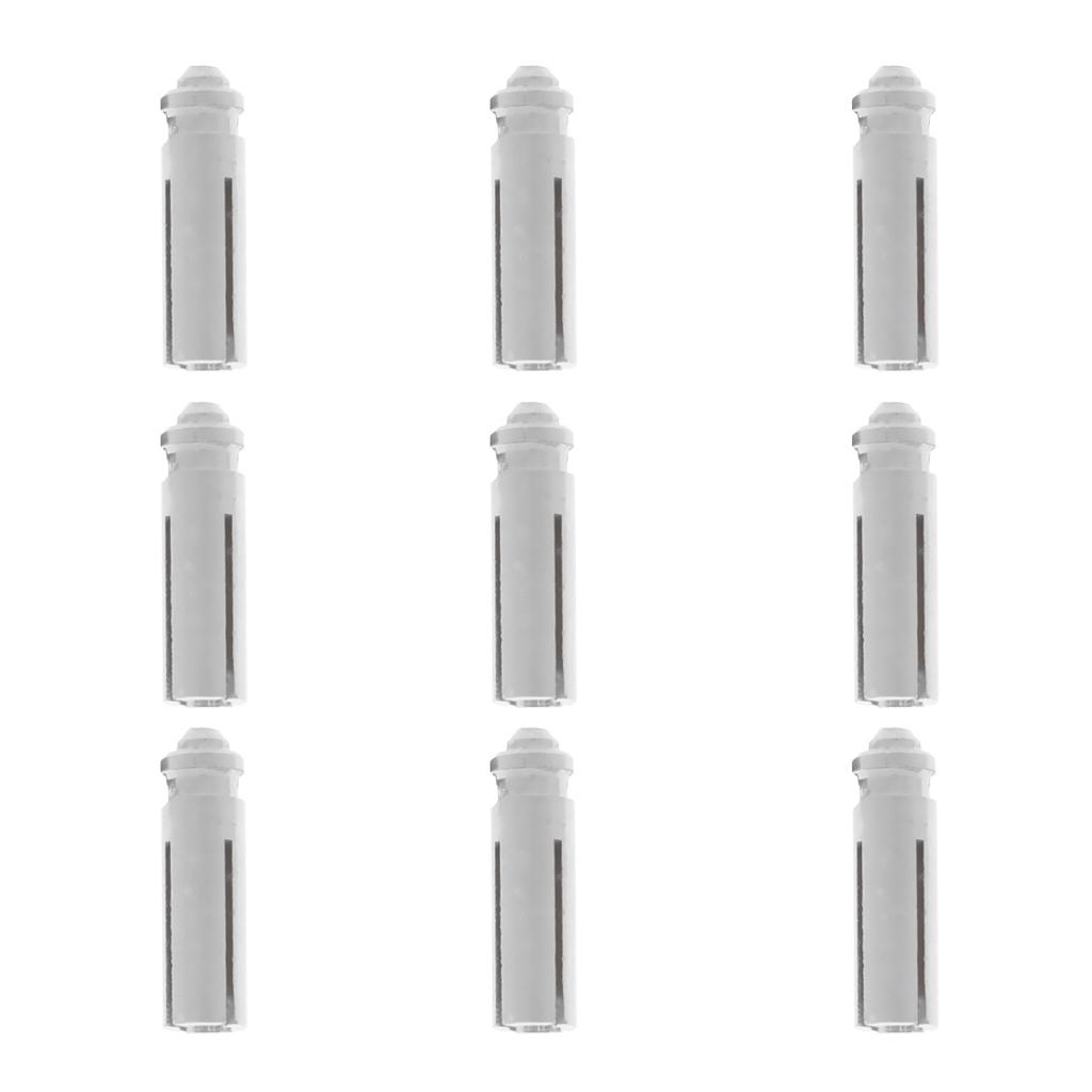 9 Pieces Anodised Aluminum Dart Flight Savers / Protectors - Silver