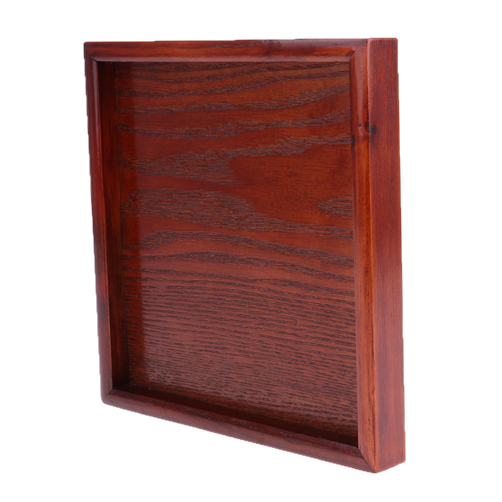 Rectangular Wooden Tray Model Building Base Sand Table Scene Holder 24x24cm