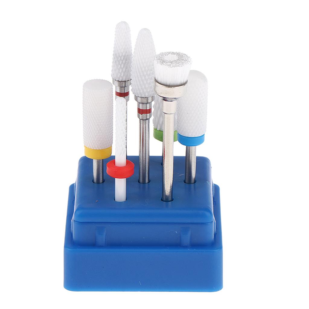 7pcs/set Manicure Tool Nails Polishing Cuticle Removal Nail Art Drill Bit