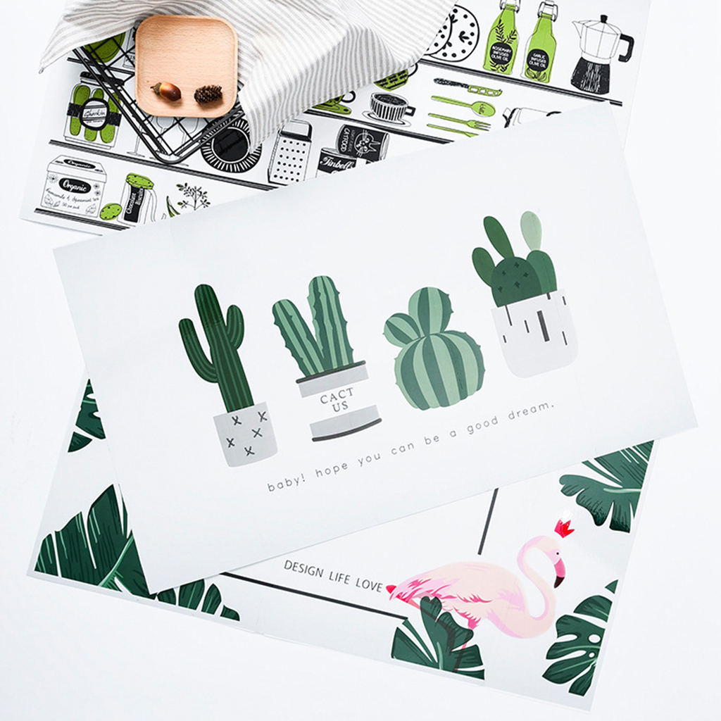 Oilproof Removable Kitchen Wall Tiles Stickers Flamingo