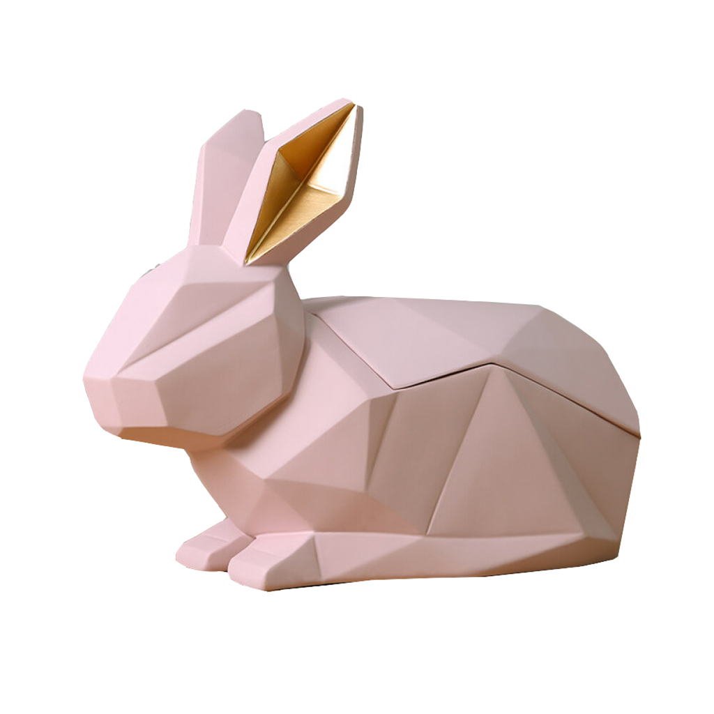 Cute Rabbit Shaped Tissue Box Holder, Napkin Holder Paper Case Pink