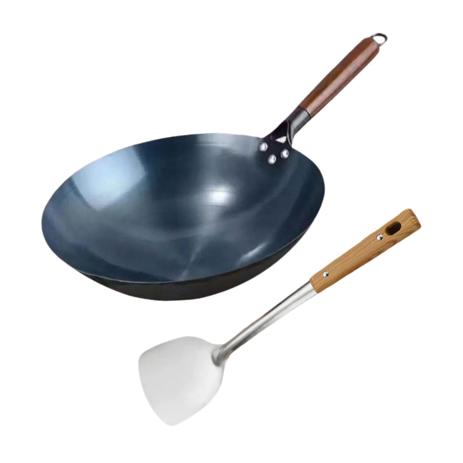Wok Pan with Wooden Handle