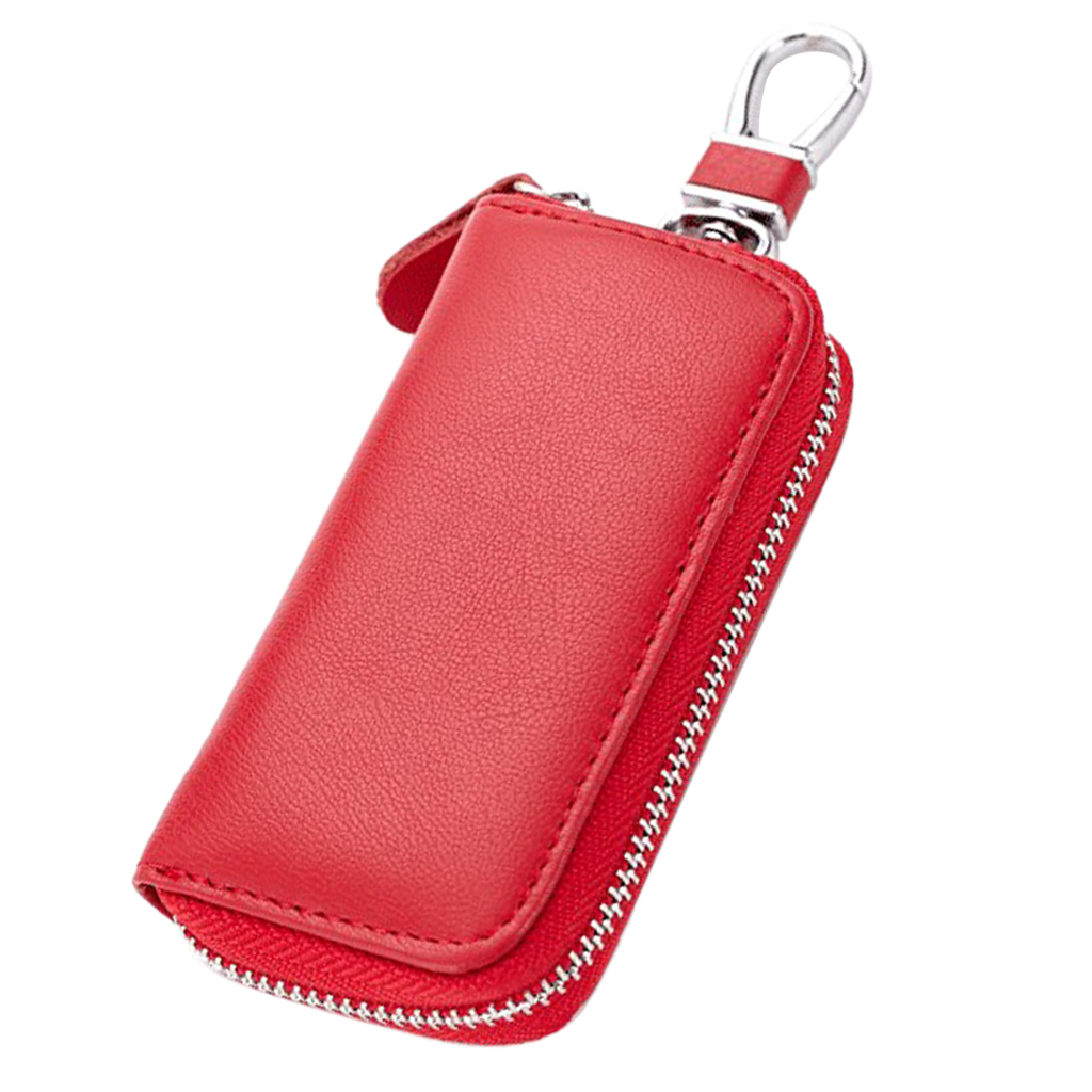 Men Women Genuine Leather Key Bag Keychain Credit Card Holder Keyholder ...