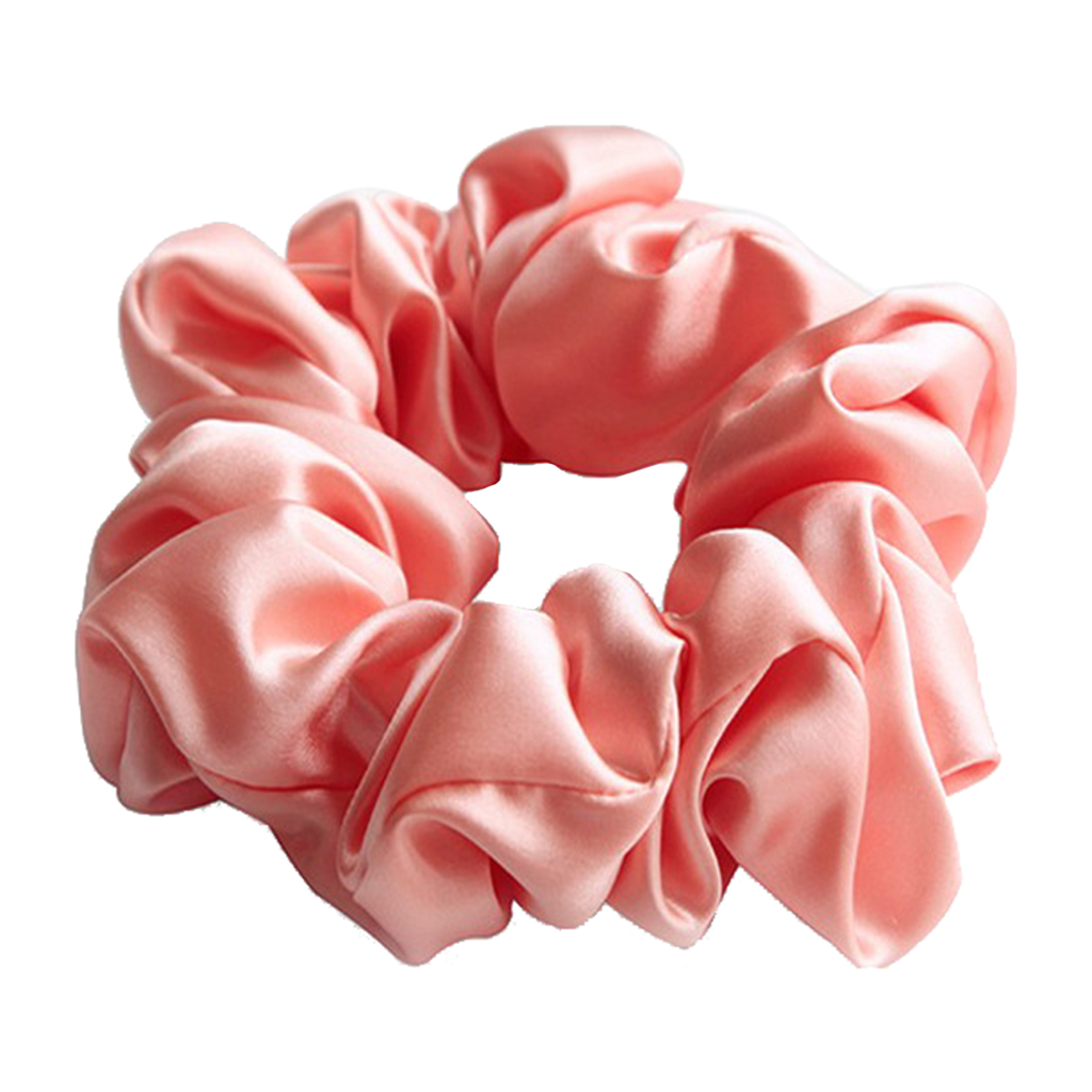 Mulberry Silk Hair Scrunchies Elastic Hairband Soft Bobble Hair Tie Rose Red