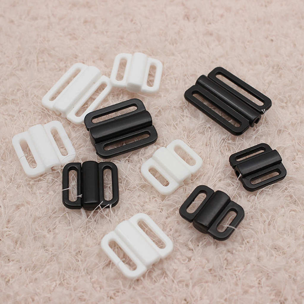 50Pcs Plastic Bra Adjustment Buckles Hook & Clasp Sew on Lingerie Fasteners eBay