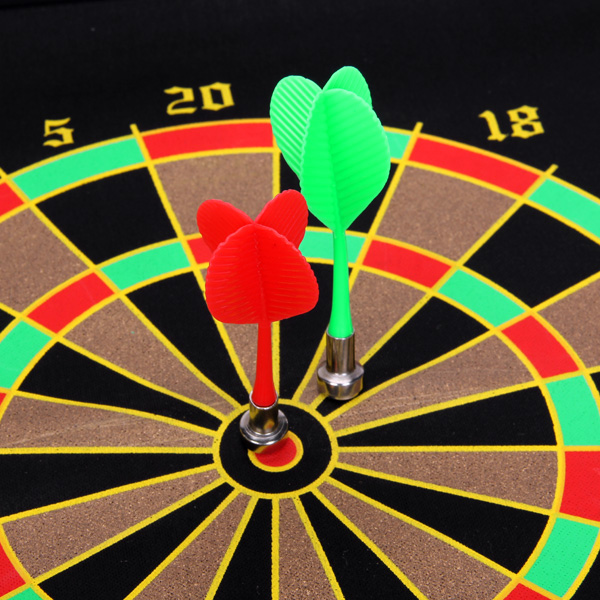 Hanging Magnetic Dart Board 2 Targets with 4 Magnetic Darts