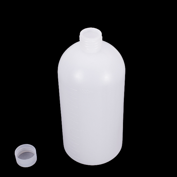 1000ml Plastic Bottle w/ Ribbed Lid