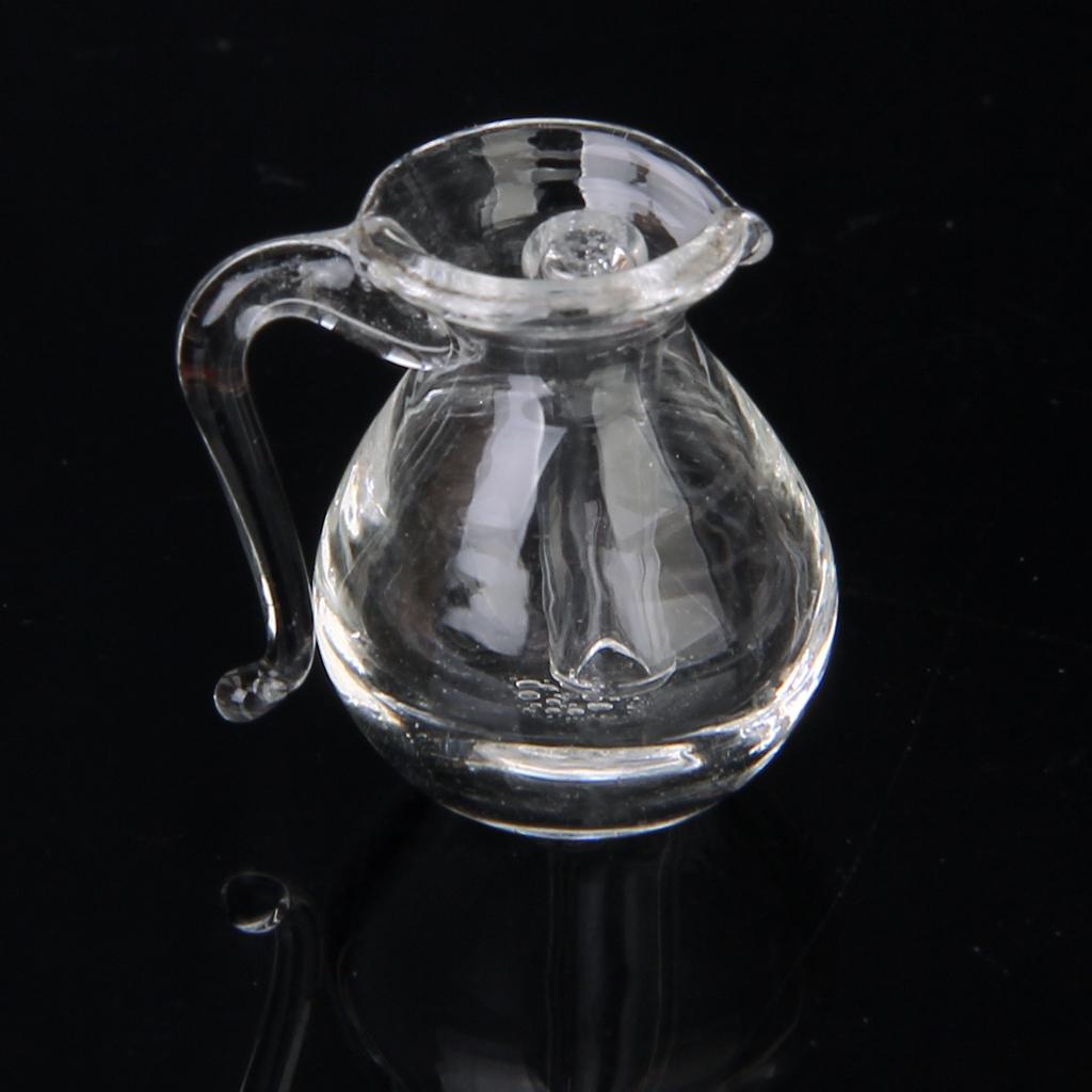 1:12 Dollhouse Miniature Micro Glass Cold Water Jug Kettle Jar Dollhouse