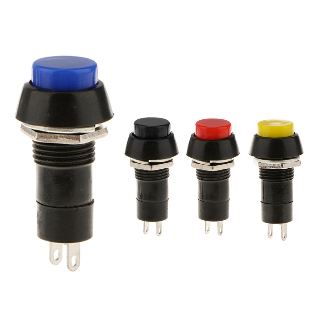 Auto Dashboard Boat SPST On-Off  Push Button Horn Switch -Black