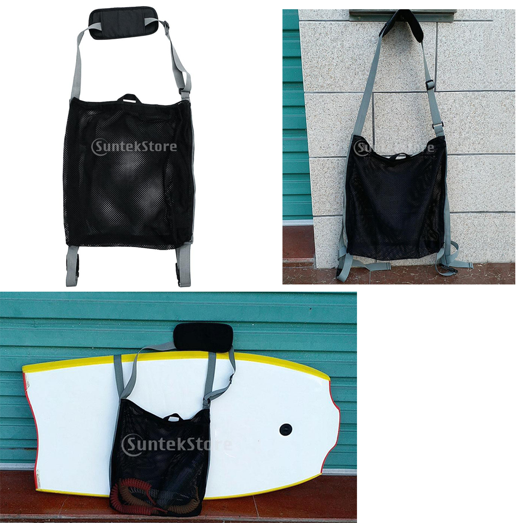 Nylon SUP Paddleboard Carrier/Storage Sling, Black, with Mesh Bag