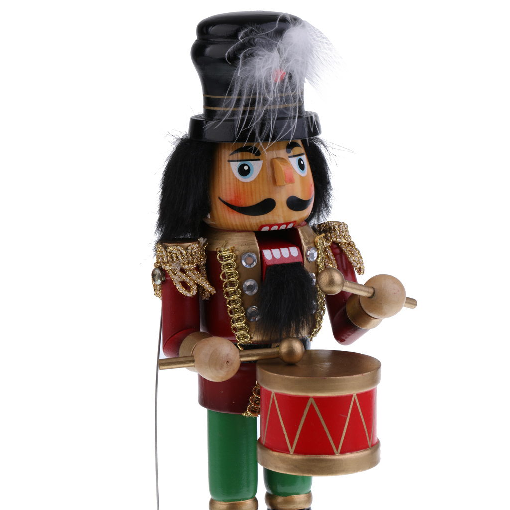 20/32cm Wooden Nutcracker Drummer King Soldier Kid Music ...