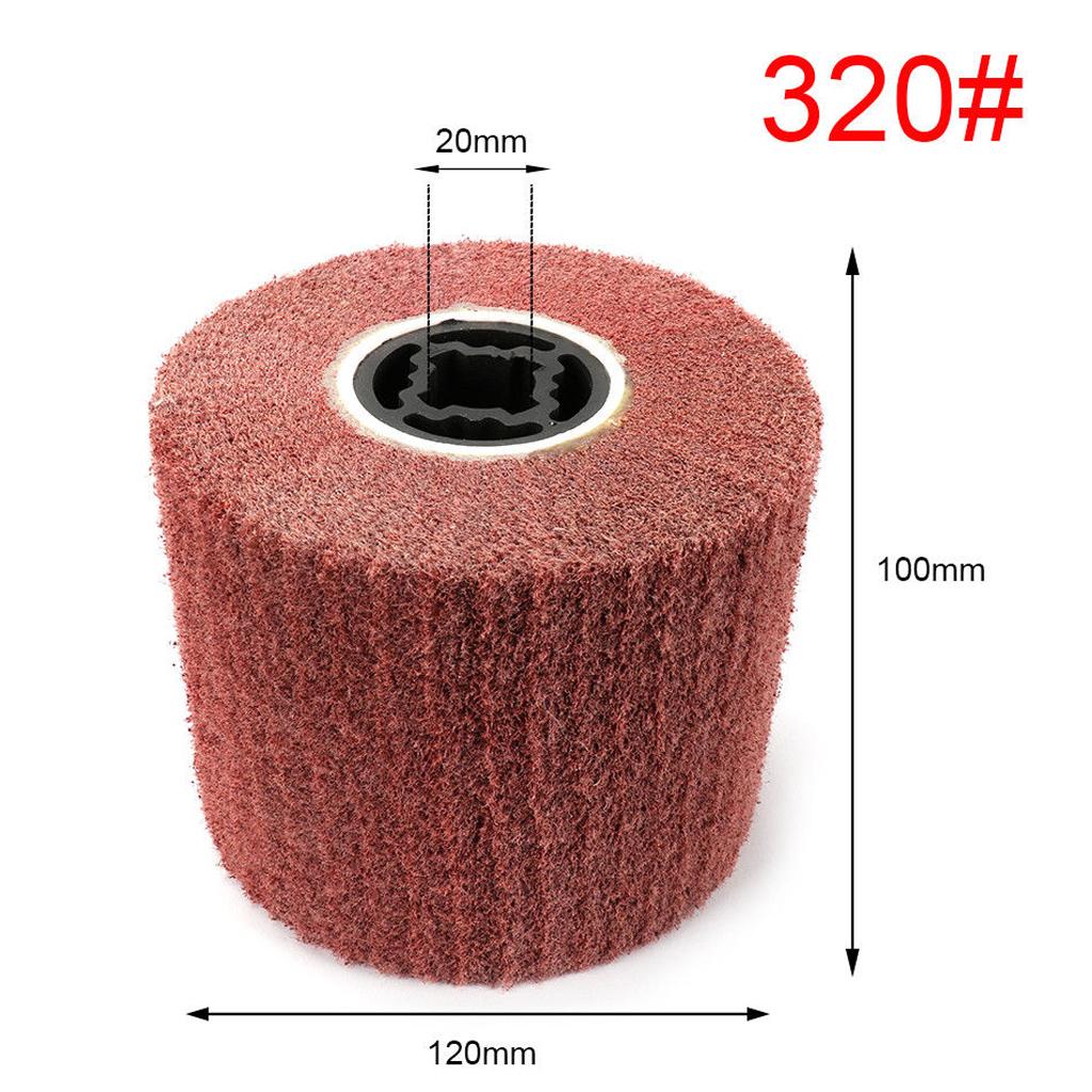 1Pc Non-woven Abrasive Flap Wire Drawing Polishing Burnishing Wheel 320