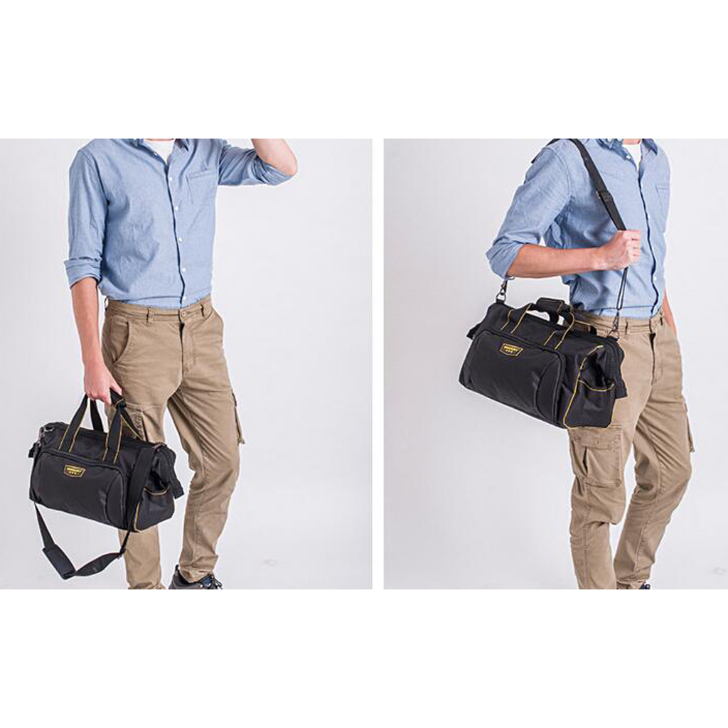 Large Capacity Electrician Tool Pouch Organizer Bag 16-inch Tool Bag