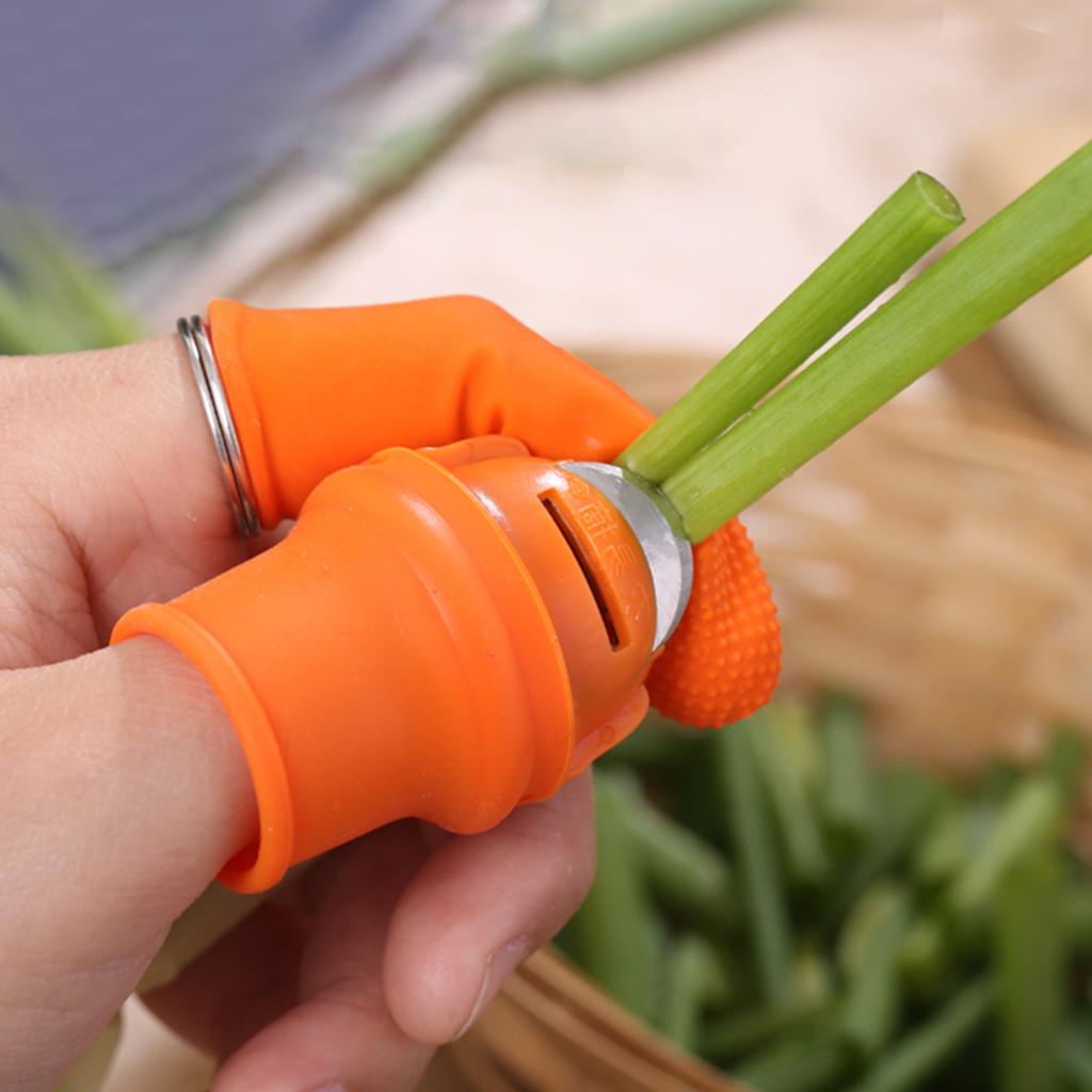 Garden Silicone Thumb Knife Harvesting Plant L(with Latex Finger Cover)