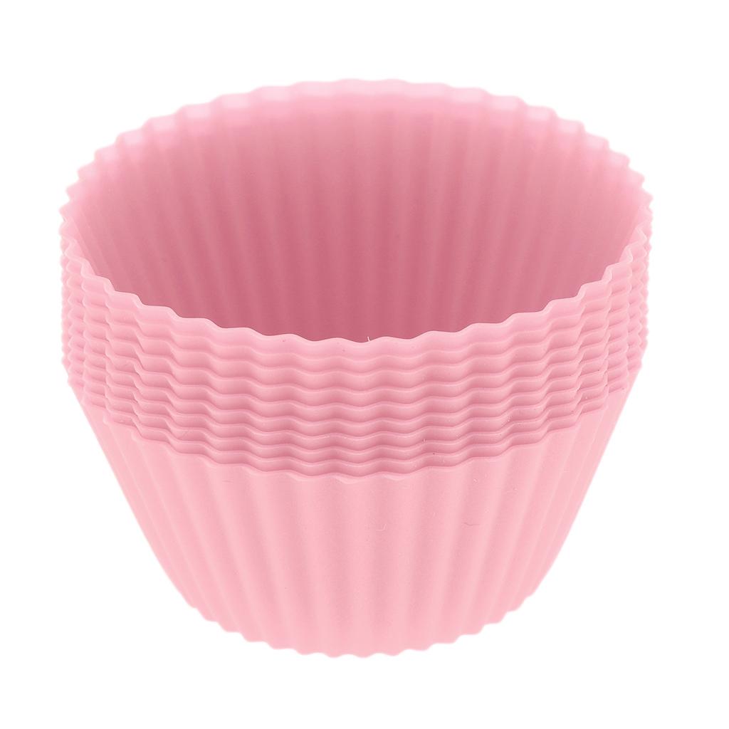 Silicone Muffin Cup Round 7cm Cake Cup Small Cake Mould Pink