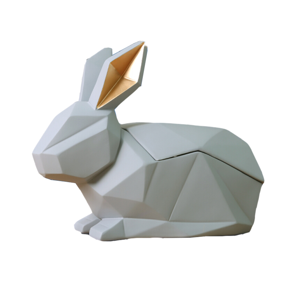 Cute Rabbit Shaped Tissue Box Holder, Napkin Holder Paper Case Gray