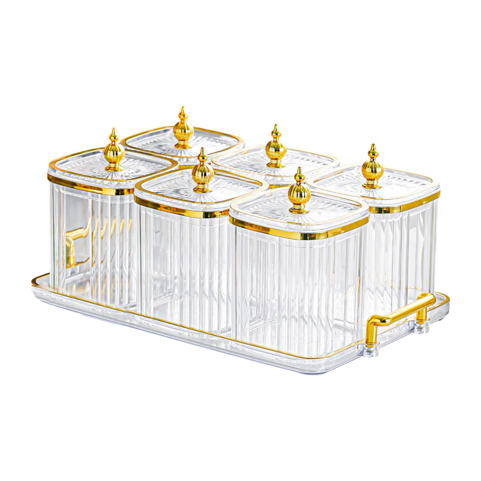 Nut Jars Set with Tray Transparent