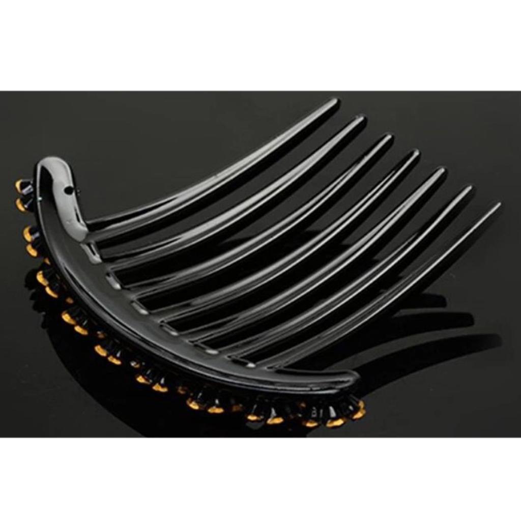 4pcs Rhinestones Hair Comb Clip Updo Bun Maker Bridal Hair Styling Tools