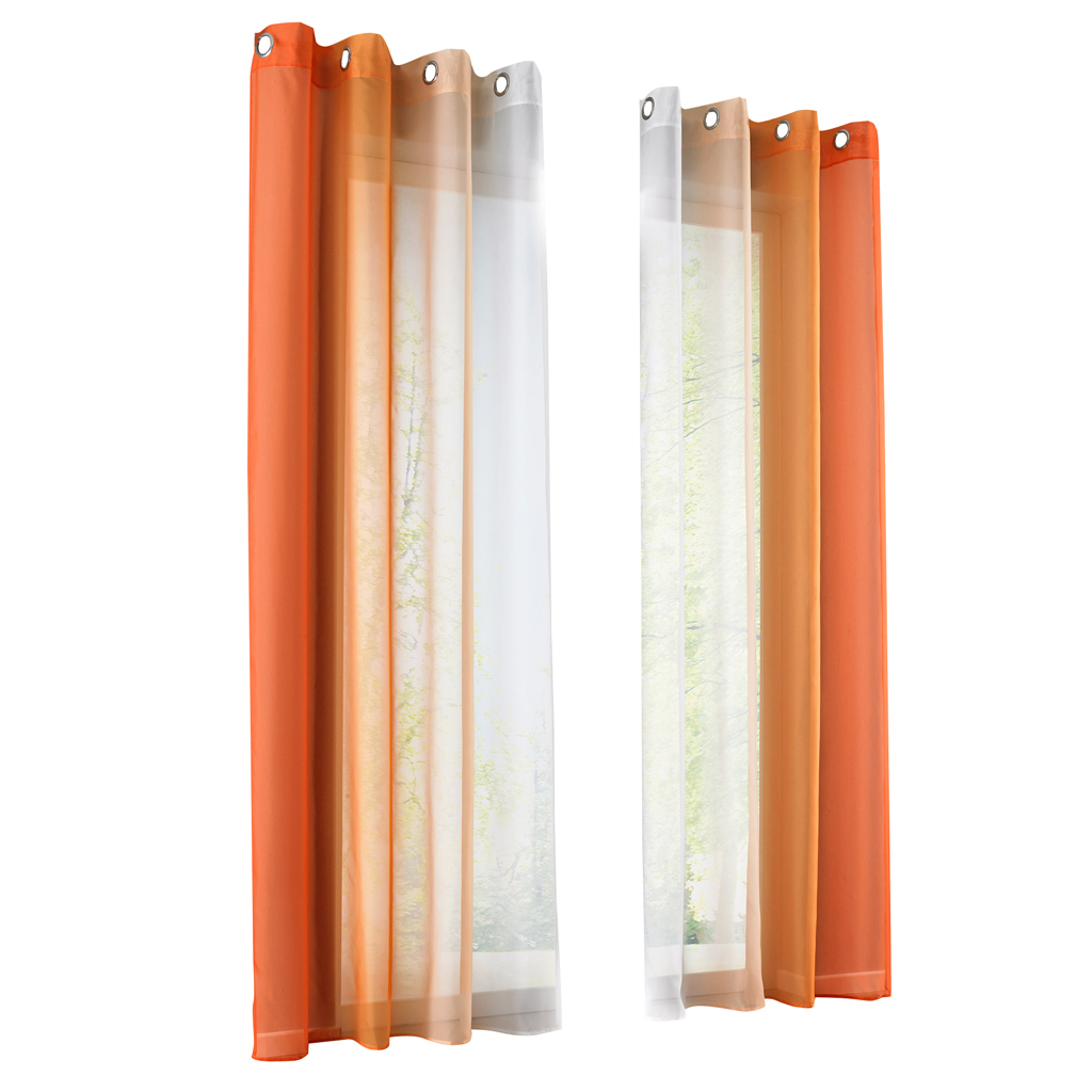 2pcs Landhausstil Fenster Tüll Vorhang Gardine Panel Haus