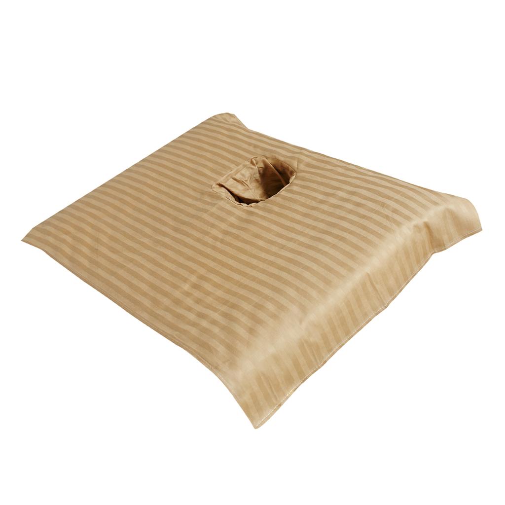 Pure Cotton Massage Table Face Hole Towel Beauty Bed Cover Sheet Camel