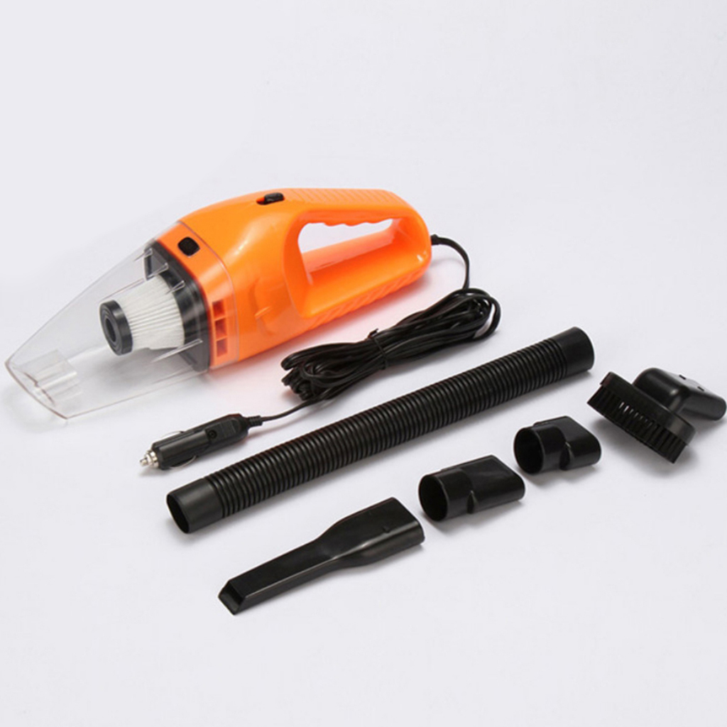 120W 12V Handheld Car Vacuum Cleaner Lightweight Handheld Vacuum  Orange