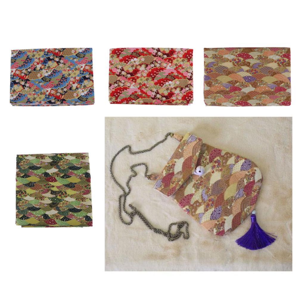 1m Print Bronzing Wave Cotton Fabric Patchwork Sewing Material Red Flower