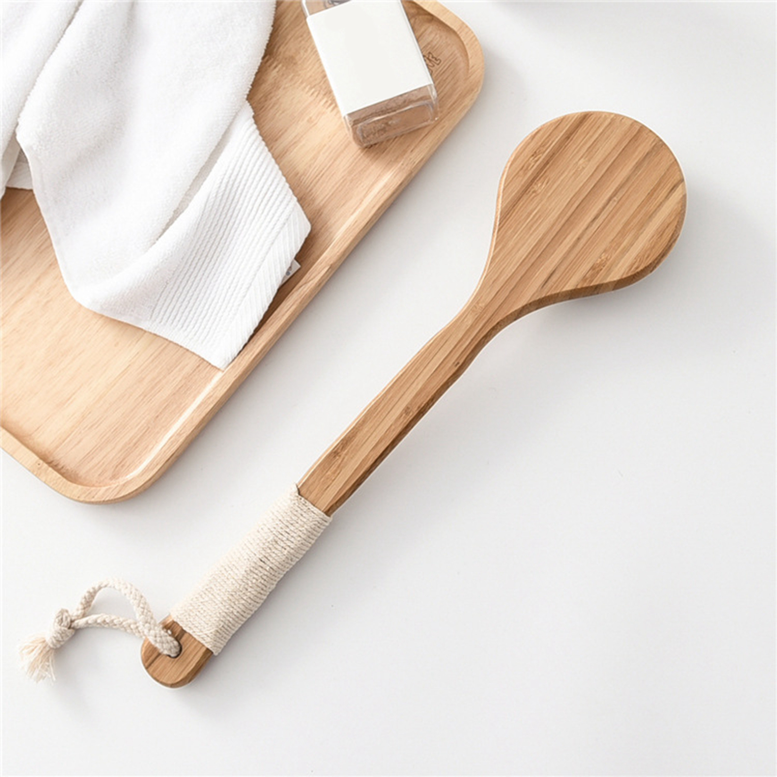 Dry Skin Spa Bath Body Brush Back Scrubber Tools Long Wooden Handle
