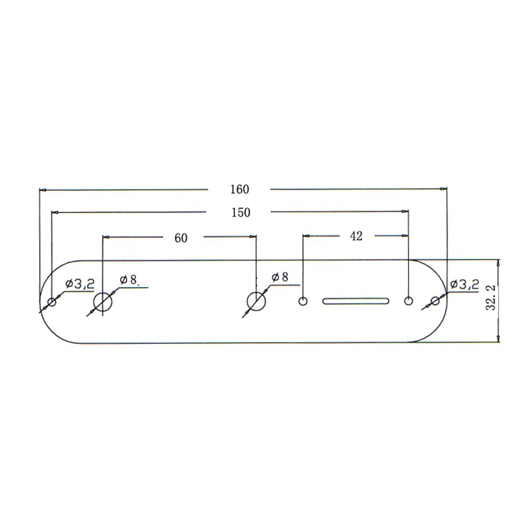 2xMetal Guitar Control Plate for Tele Guitar Replacement Parts Silver