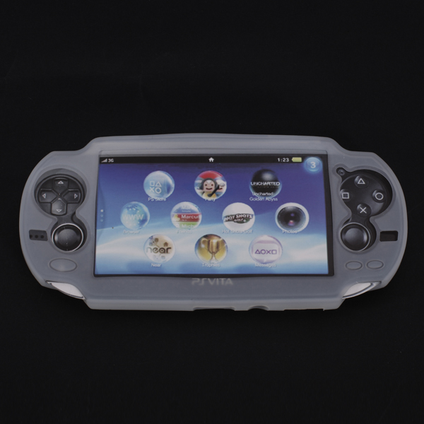 Silicone Protective Skin Case Cover for Sony PlayStation PS Vita - White