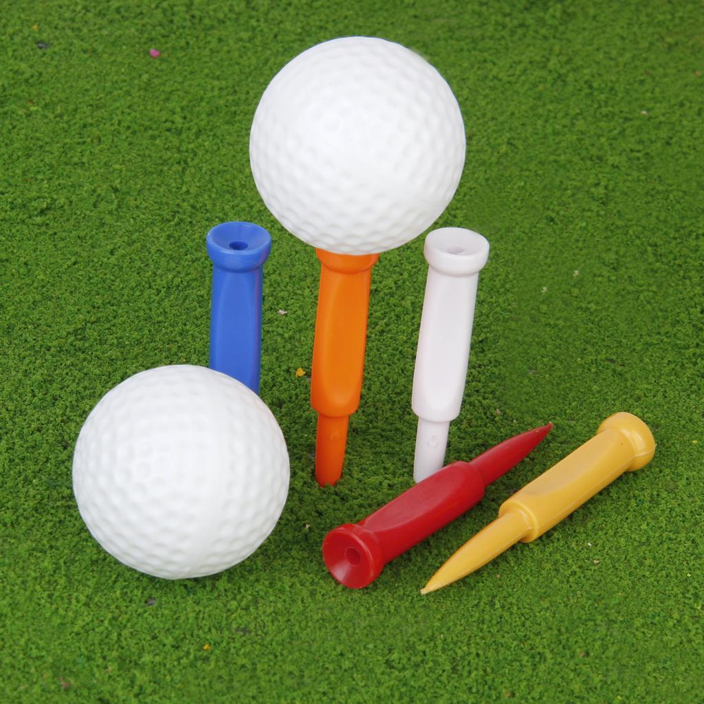 Novelty 35pcs 70mm 2 Stage Plastic Mixed Color Golf Tees Golfer Aid Tool