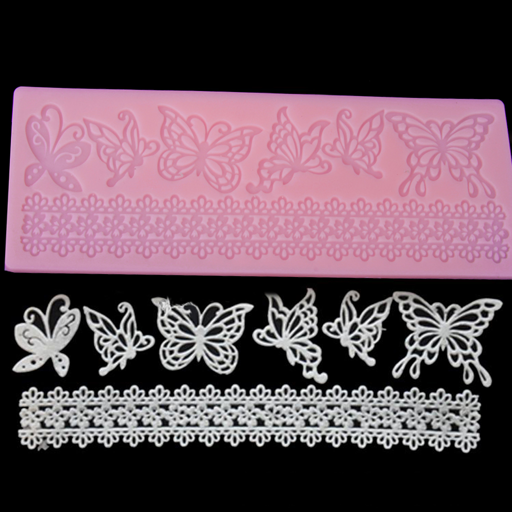 Silicone Embossing Mold Mould for Fondant Lace Cake Decor Tool