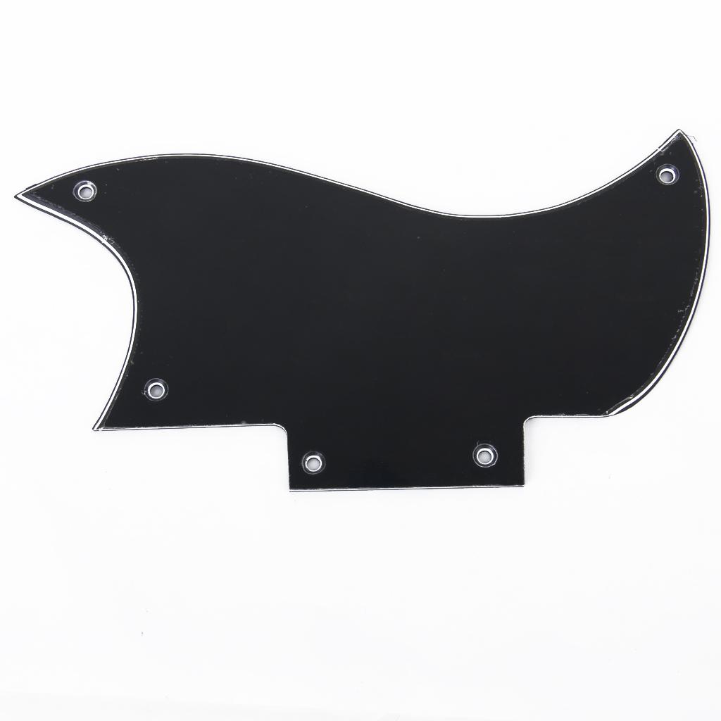 6xBlack 3 Ply Pickguard Scratch Plate For SG Electric Guitar