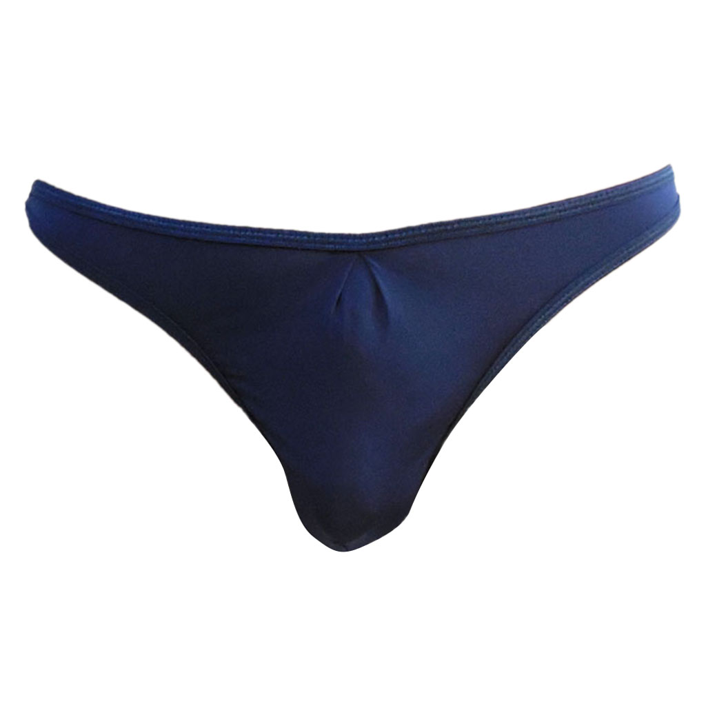 Men Comfy Ultra thin Underwear G-string Mini Briefs Underpants Dark Blue